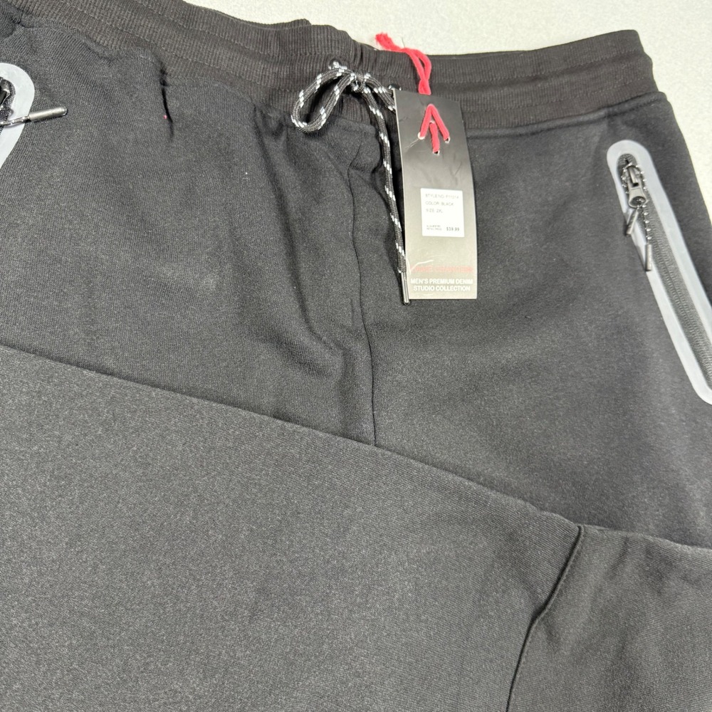 Game Changers Mens Premium Studio‎ Collection Moto Jogger Pants Black 2XL NWT